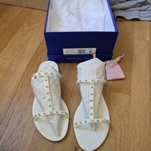 Stuart weitzman mellie pearlstud jelly sz 8